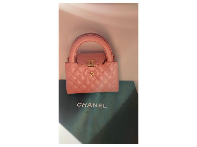 Girl Chanel Kelly Nano Tasche Rosa Leder Pink - Ansicht 2