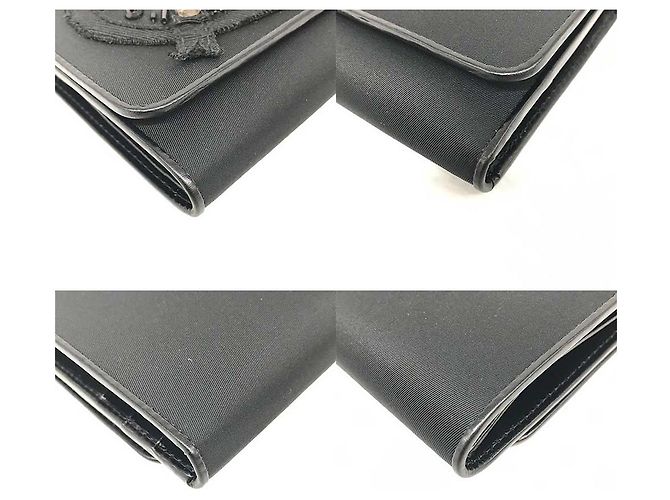 Billetera Compacta de Nylon Tessuto de Prada Negro - vista 3