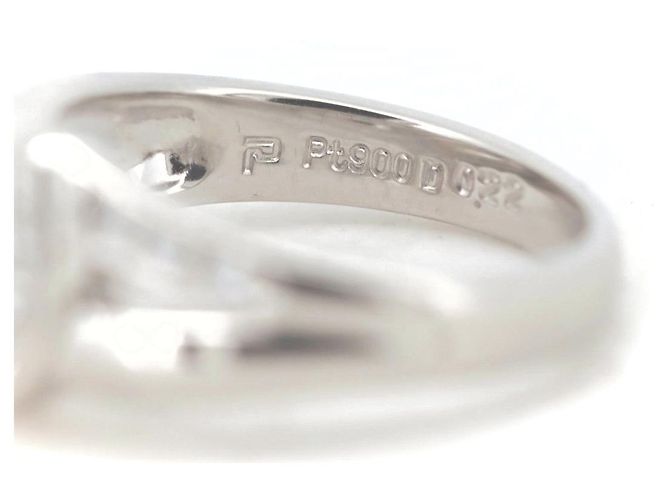 Chloé Pt900 Platin 13,5 Perlen-Diamantring 0,22 ct - Ansicht 4