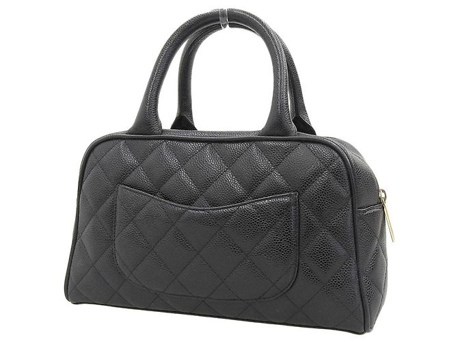 Borsa Boston Mini in Pelle Caviar Chanel A20996 Nero - vista 2