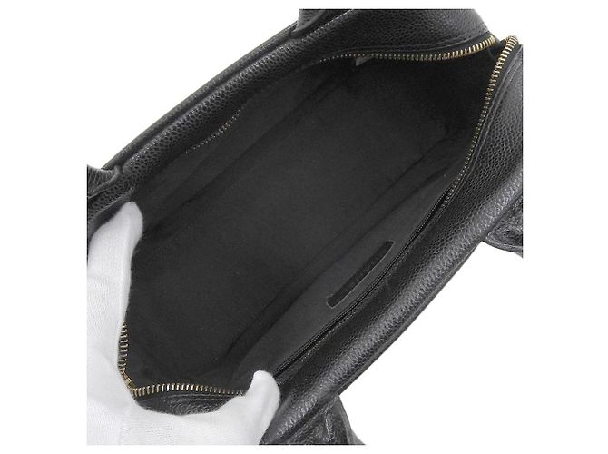 Borsa Boston Mini in Pelle Caviar Chanel A20996 Nero - vista 3