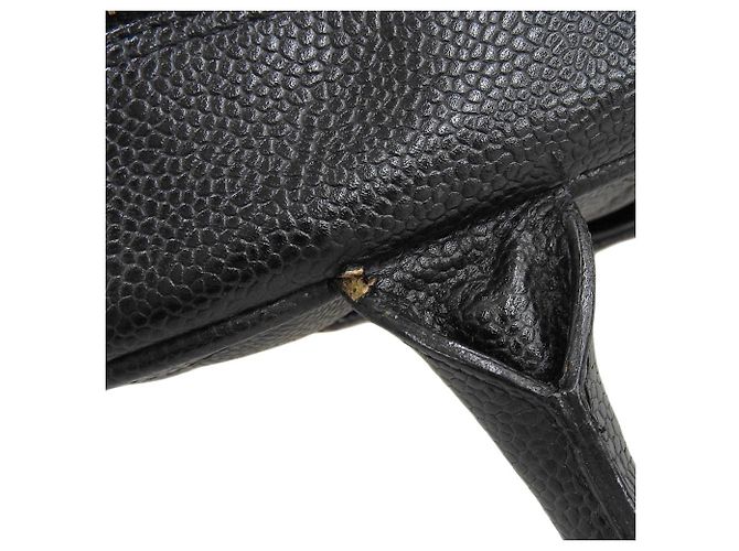 Borsa Boston Mini in Pelle Caviar Chanel A20996 Nero - vista 7