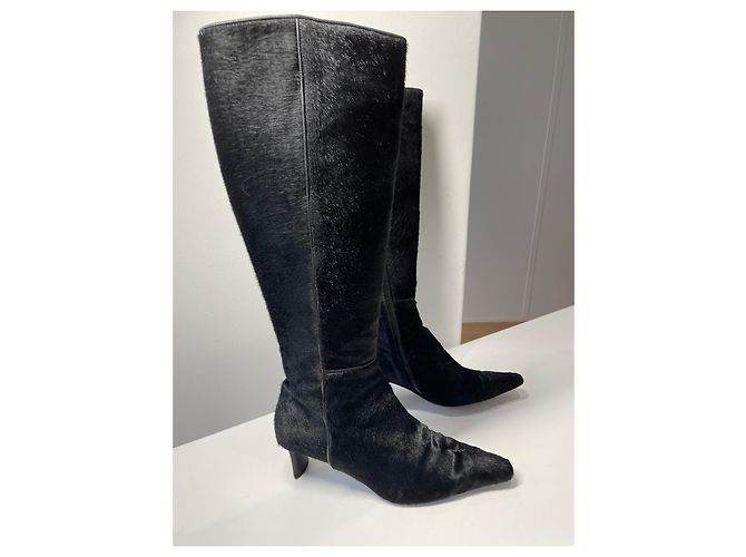Stivali Barbara Bui in pelle pony nera taglia 38 Nero - vista 2