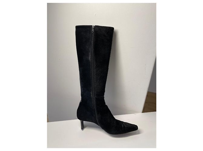 Stivali Barbara Bui in pelle pony nera taglia 38 Nero - vista 5