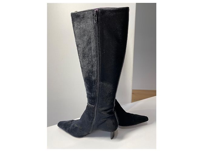 Stivali Barbara Bui in pelle pony nera taglia 38 Nero - vista 6