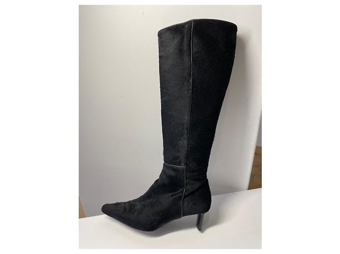 Stivali Barbara Bui in pelle pony nera taglia 38 Nero - vista 7
