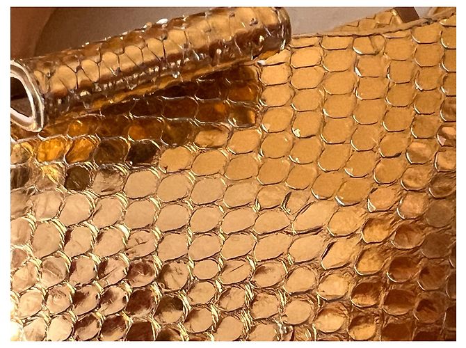 Décolleté Louis Vuitton in pelle dorata D'oro - vista 11