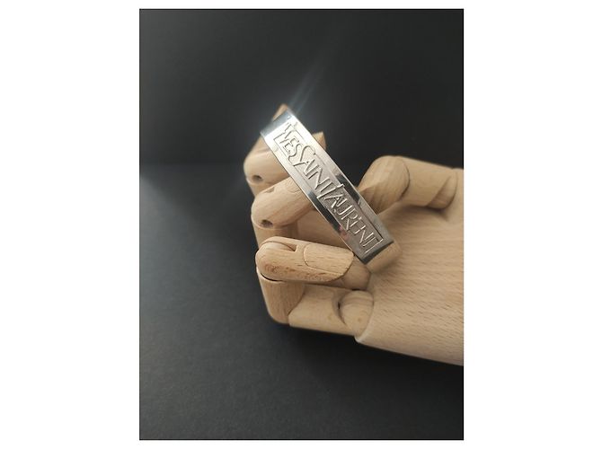 Bracciale rigido in argento Yves Saint Laurent - vista 3