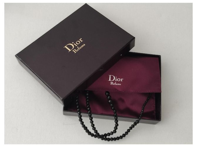 Christian Dior Collana Sautoir Pure Poison in Cristallo Nero - vista 10