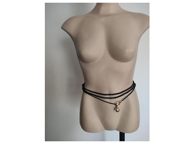 Christian Dior Collana Sautoir Pure Poison in Cristallo Nero - vista 14