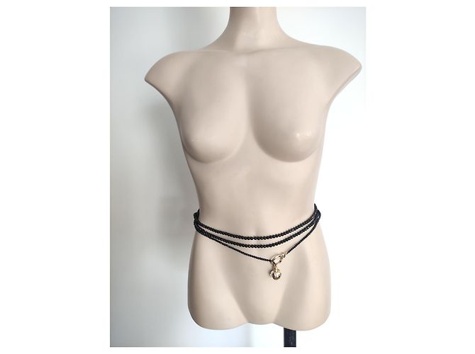 Christian Dior Collana Sautoir Pure Poison in Cristallo Nero - vista 15