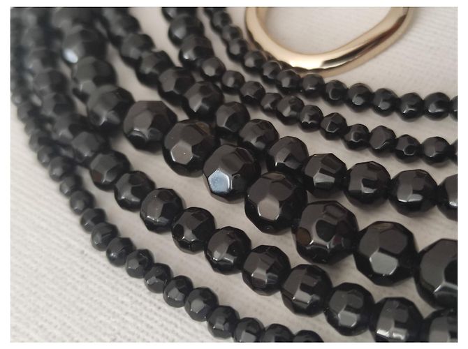 Christian Dior Collana Sautoir Pure Poison in Cristallo Nero - vista 6
