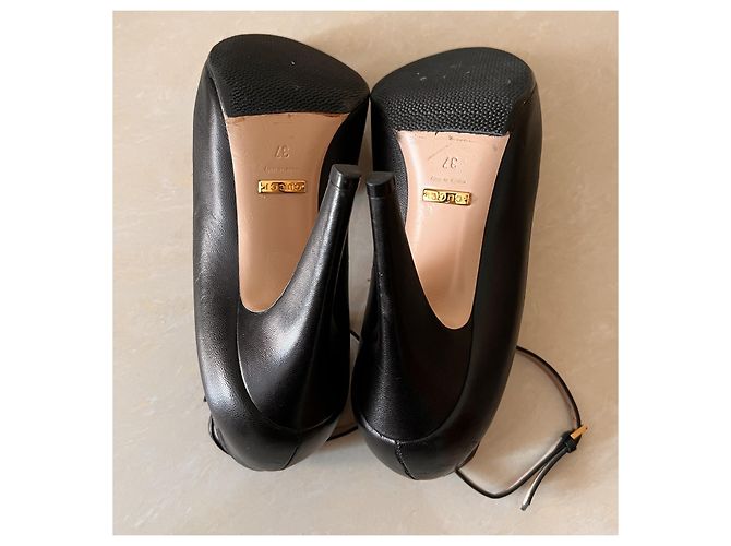 Décolleté Gucci in pelle nera taglia 37 Nero - vista 10