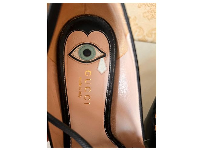 Décolleté Gucci in pelle nera taglia 37 Nero - vista 3