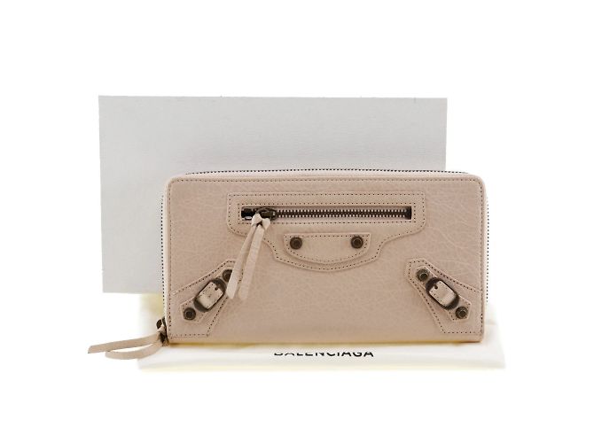 Everyday Cartera larga continental clásica Balenciaga Rosa Beige - vista 15
