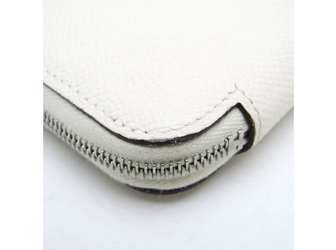 Cartera larga Lucky Daisy de seda Azap de Hermès Púrpura Blanco roto - vista 6