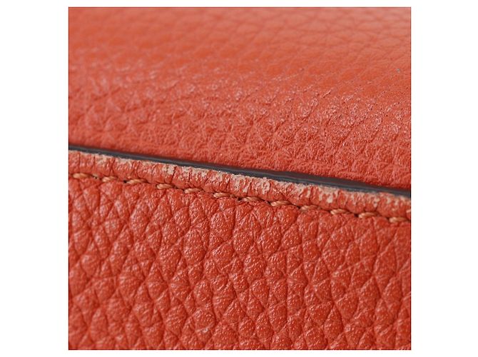 Céline Borsa a mano micro Luggage Celine in pelle di vitello rossa Rosso - vista 12