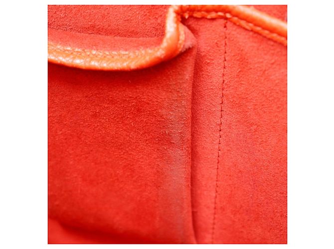 Céline Borsa a mano micro Luggage Celine in pelle di vitello rossa Rosso - vista 14