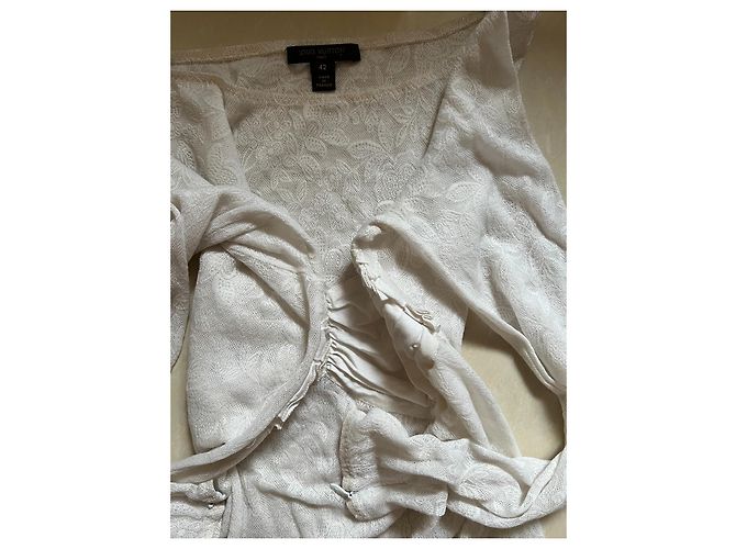 Top de encaje Louis Vuitton crema - vista 11