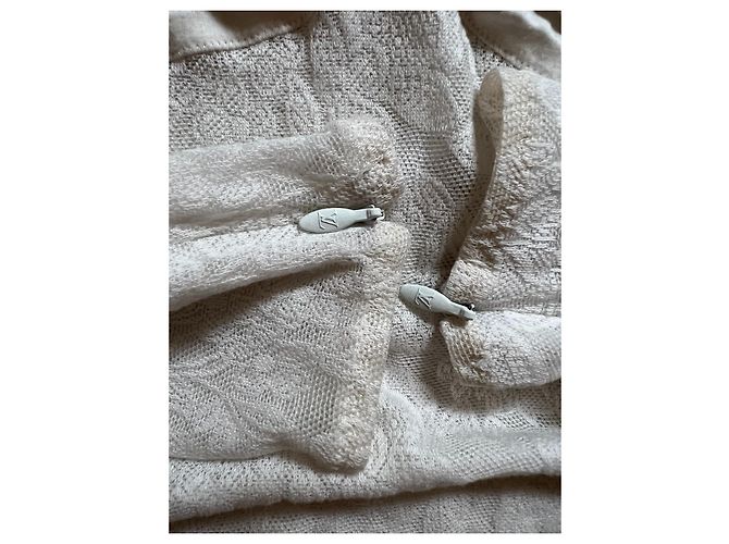 Top de encaje Louis Vuitton crema - vista 12