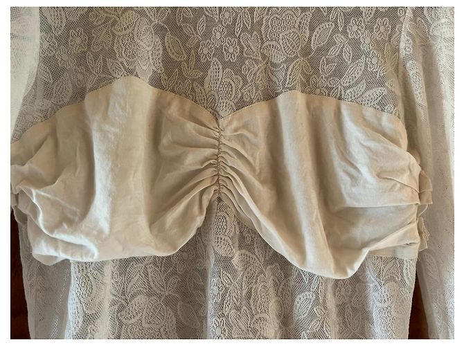 Top de encaje Louis Vuitton crema - vista 5