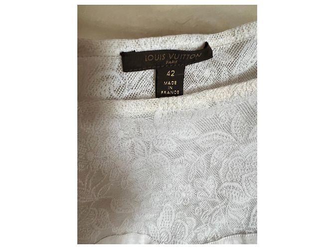 Top de encaje Louis Vuitton crema - vista 8