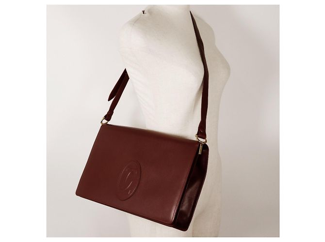 Borsa a spalla Cartier Must Line Bordò - vista 11
