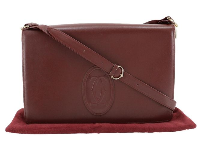 Borsa a spalla Cartier Must Line Bordò - vista 12
