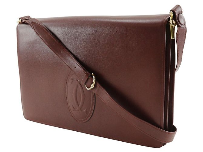 Borsa a spalla Cartier Must Line Bordò - vista 2