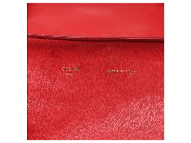 Céline Borsa Tote in pelle rossa CELINE Auth bs15628 Rosso - vista 14