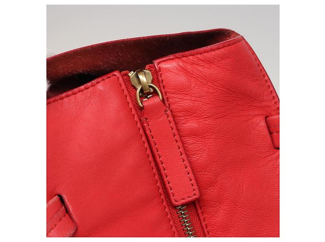 Céline Borsa Tote in pelle rossa CELINE Auth bs15628 Rosso - vista 15