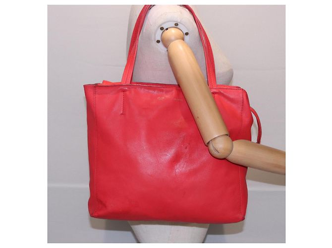 Céline Borsa Tote in pelle rossa CELINE Auth bs15628 Rosso - vista 24