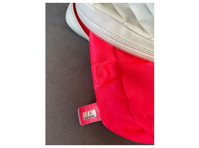 Borsa messenger piatta Chanel Cambon in pelle bianca Bianco - vista 15