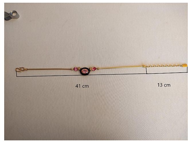 Collana Yves Saint Laurent a Serpente Rosa Legno e Cristalli - vista 10