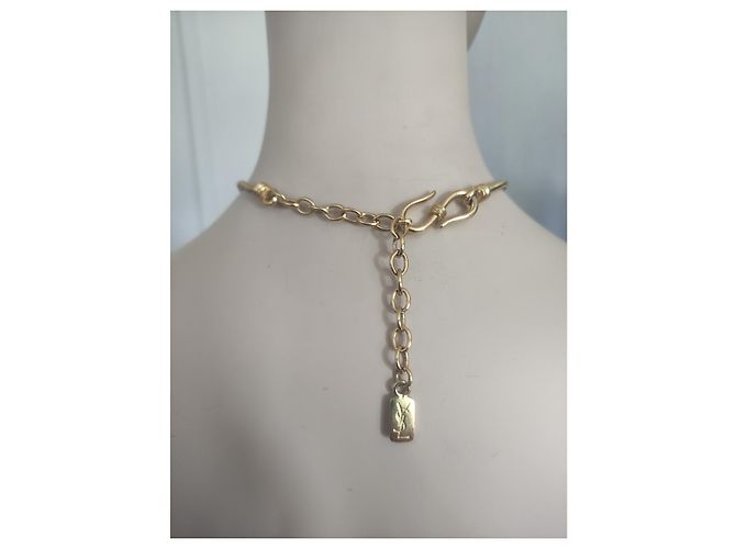 Collana Yves Saint Laurent a Serpente Rosa Legno e Cristalli - vista 9