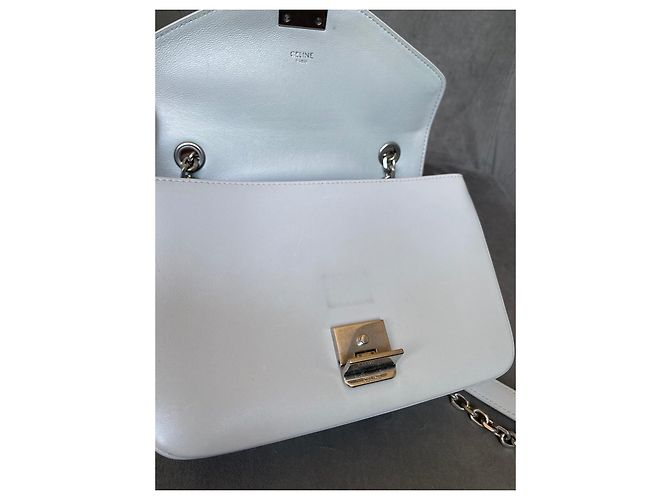 Céline Medium C Bag in pelle grigia Grigio - vista 11