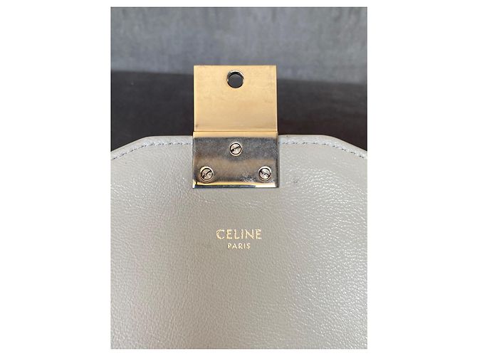 Céline Medium C Bag in pelle grigia Grigio - vista 12