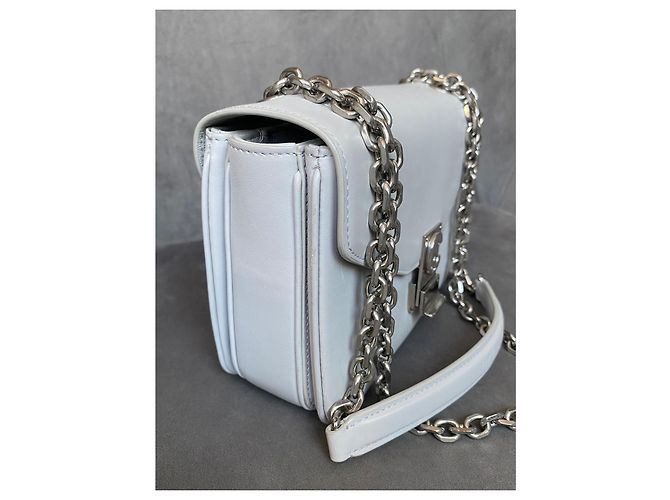 Céline Medium C Bag in pelle grigia Grigio - vista 2