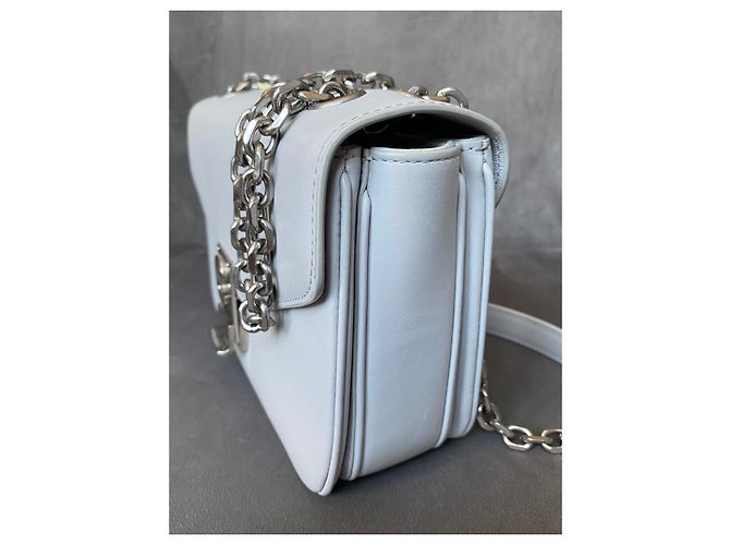 Céline Medium C Bag in pelle grigia Grigio - vista 3