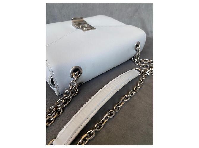 Céline Medium C Bag in pelle grigia Grigio - vista 5