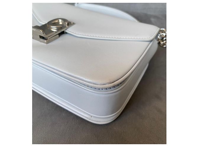 Céline Medium C Bag in pelle grigia Grigio - vista 7