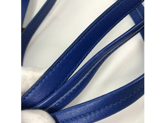 Tote Prada blaue Lederhandtasche - Ansicht 10