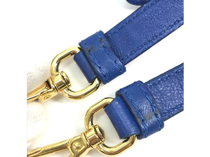 Tote Prada blaue Lederhandtasche - Ansicht 16