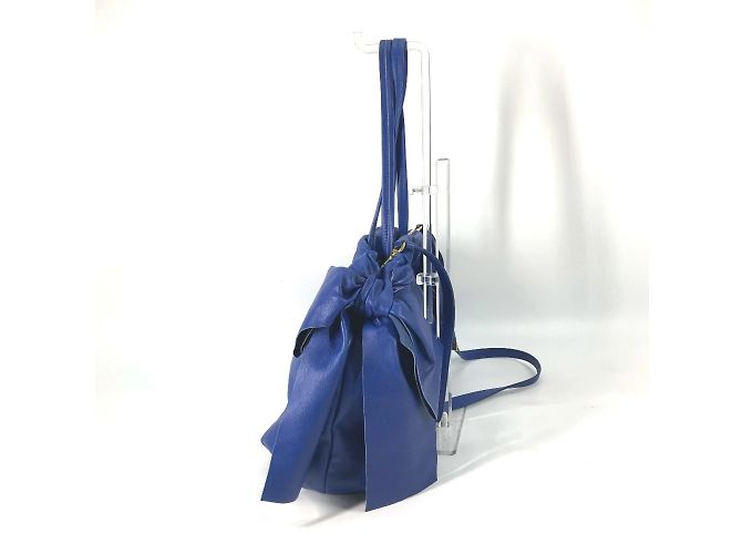 Tote Prada blaue Lederhandtasche - Ansicht 3