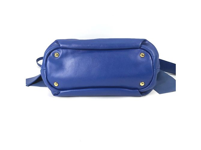 Tote Prada blaue Lederhandtasche - Ansicht 5