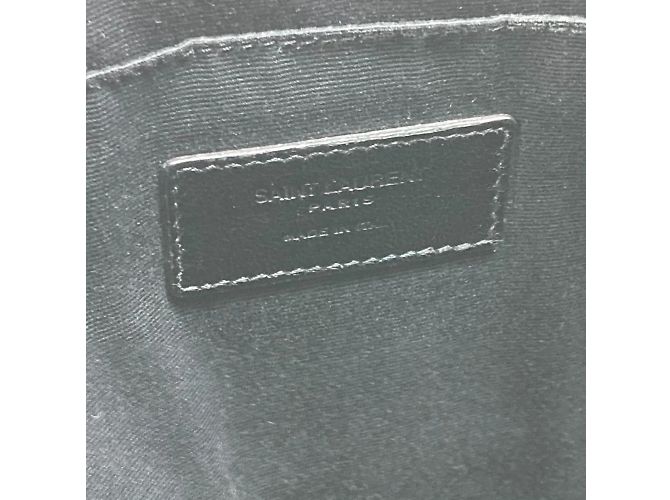 Clutch in pelle blu navy Saint Laurent - vista 10