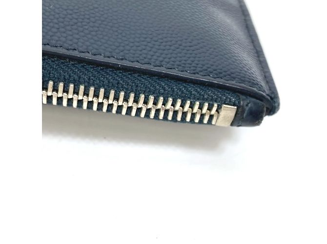 Clutch in pelle blu navy Saint Laurent - vista 7