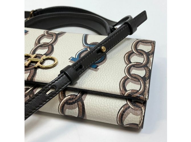 Borsa a Spalla 2WAY Salvatore Ferragamo Bianco - vista 9