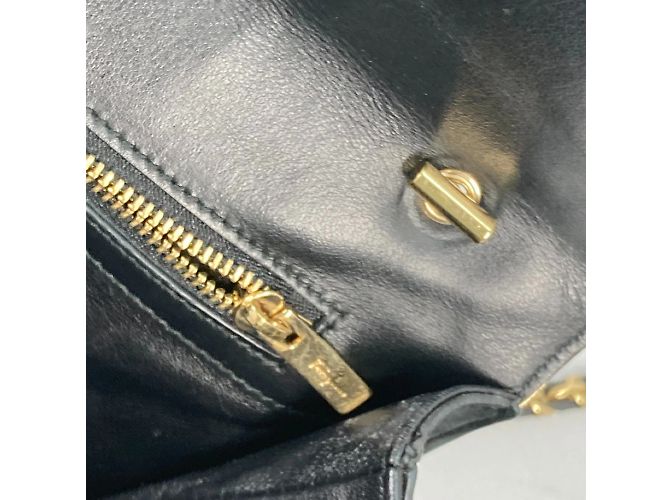 Borsa a spalla in pelle nera Salvatore Ferragamo Nero - vista 13