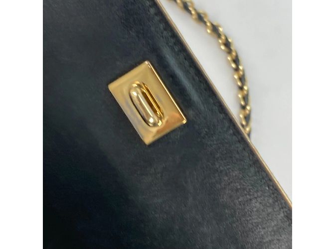 Borsa a spalla in pelle nera Salvatore Ferragamo Nero - vista 14